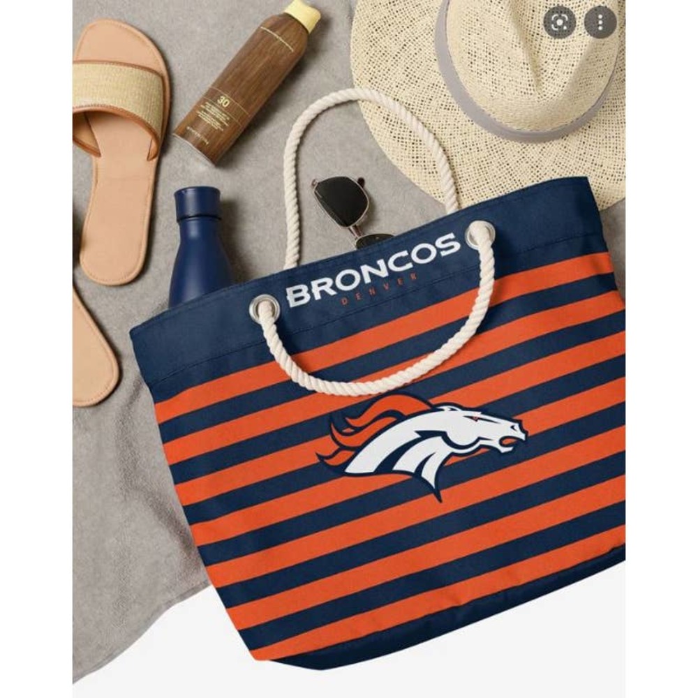 NFL Denver Broncos Nautical Rope Tote Bag